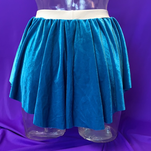 Skating/Dance (Adult) Skirt AquaVelvet Peplum NEW - Picture 4 of 9